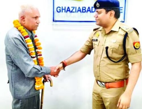 रिटायर हुए ११ पुलिसकर्मियों को दी विदाई