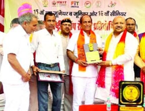 अशोक यादव को मिला राष्टï्रीय हिन्द खेल गौरव सम्मान