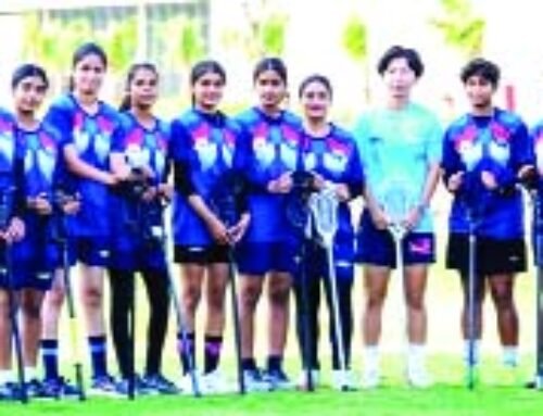 गलगोटिया में राष्ट्रीय लैक्रोस प्रशिक्षण शिविर अंतरराष्ट्रीय प्रतियोगिताओं की तैयारी में जुटे खिलाड़ी