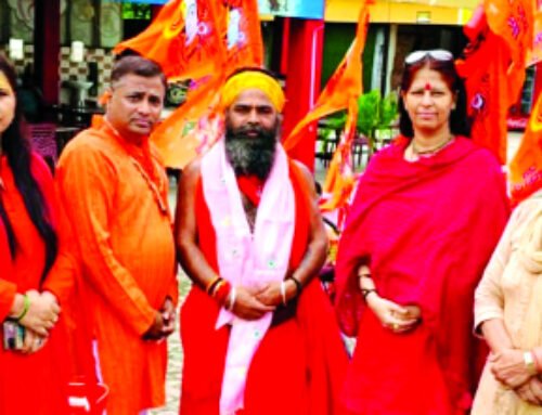 साइकिल यात्रा पर निकले महंत मछंदर पुरी का किया स्वागत