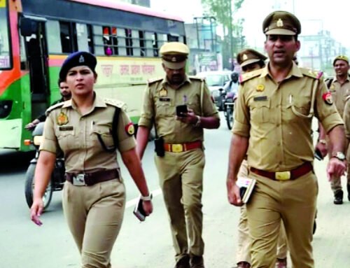 एसीपी वेव सिटी ने फोर्स के साथ किया पैदल भ्रमण