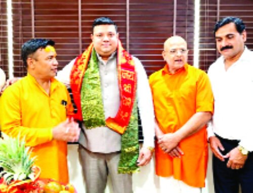 ठाकुर अजय चौहान का किया स्वागत